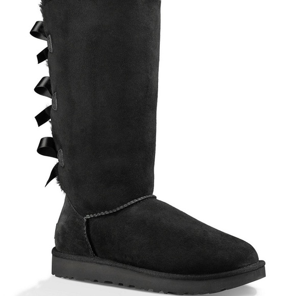 UGG Shoes - Womens UGG Bailey Bow II Tall Boot Black
